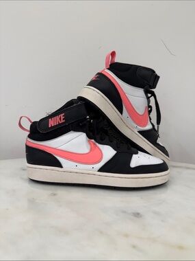 Nike High-Top Sneakers in Black, White & Pink